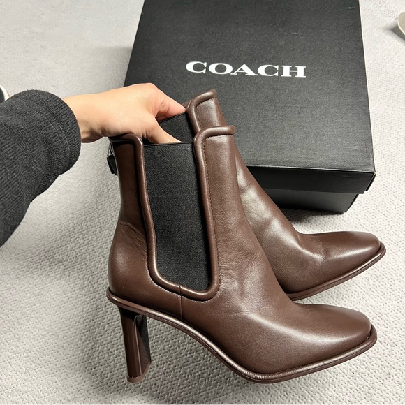 Coach Geneva Chelsea Boot in Brown Maple Leather Size 11 NEW - Picture 3 of 14